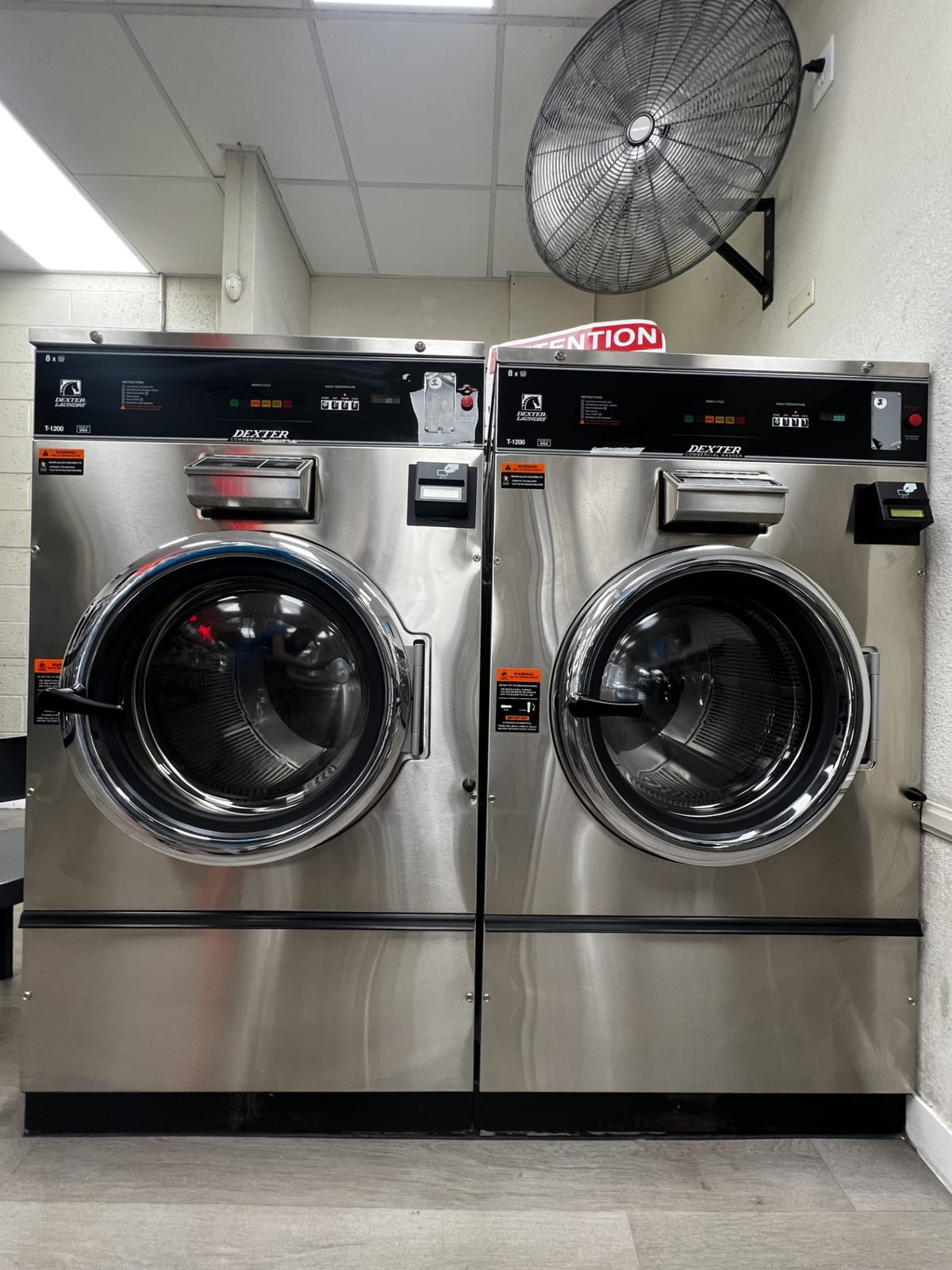 80lb extra large Dexter washers for king comforters at Surprise location